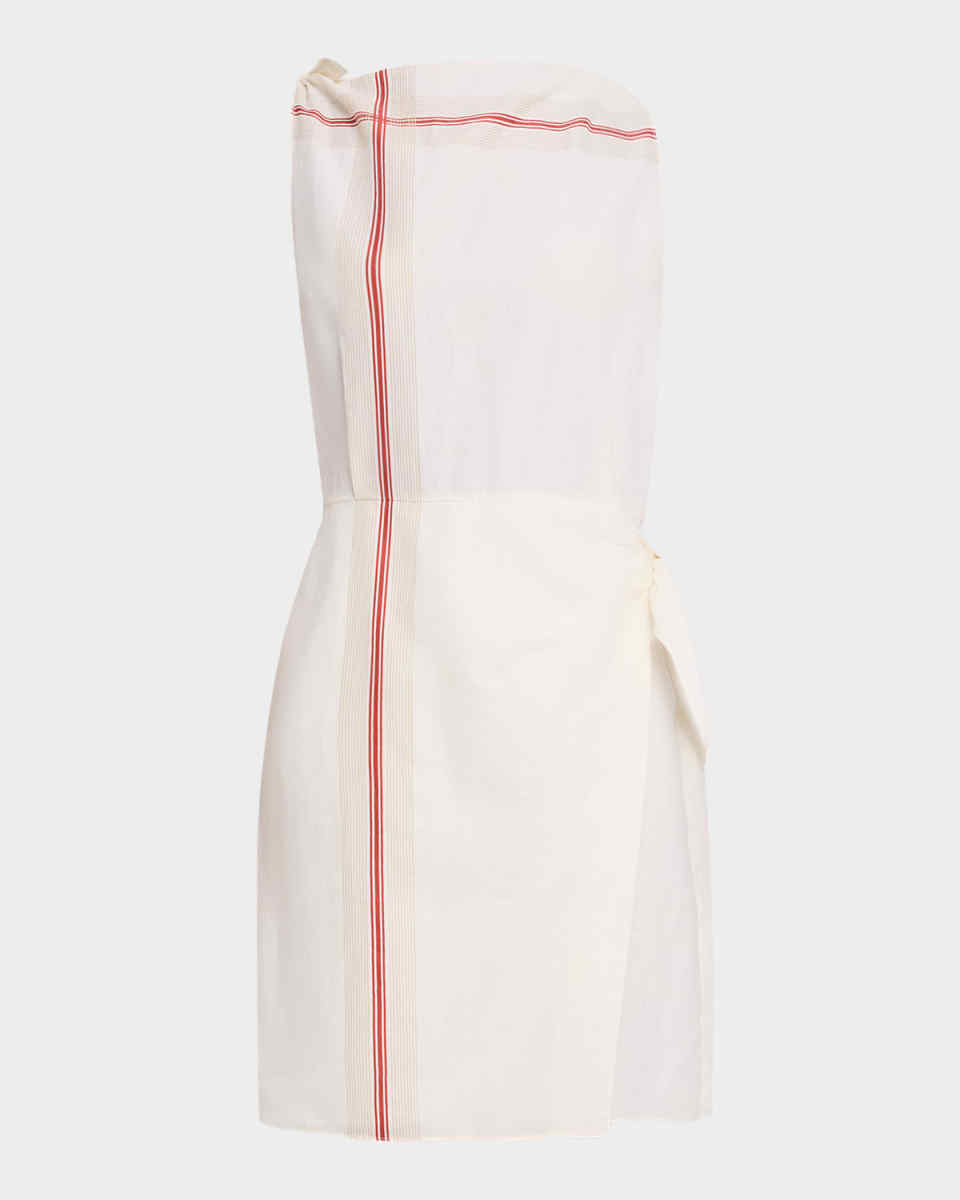 Stripe Handkerchief Wrap Dress